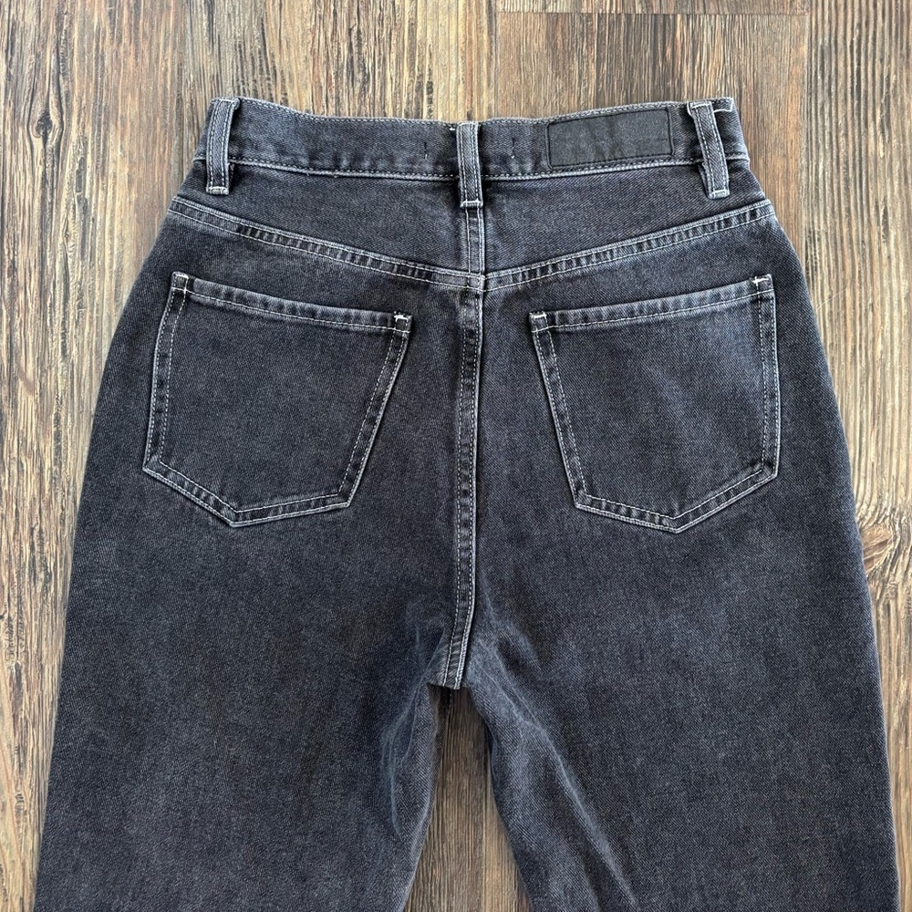 PacSun High Rise Bootcut Jeans Womens 25 Button Fly Faded Black Denim Cotton - Picture 12 of 13